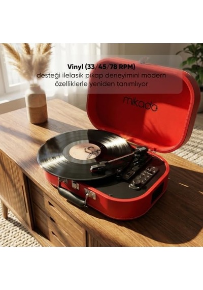 Mn-101 Pikap Usb+rca+bluetooth Destekli Müzik Kutusu, Kırmızı