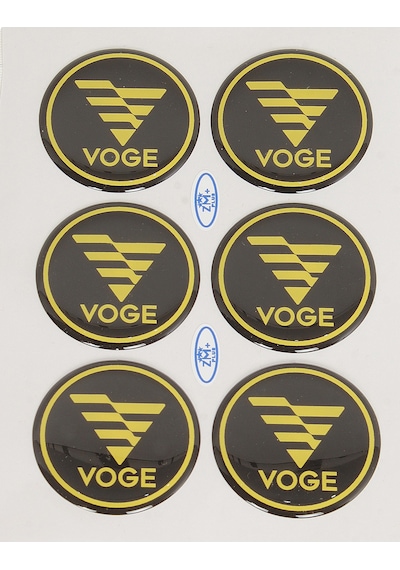 Voge Siyah-sarı Damla Etiket Sticker Çap Ø39.00mm