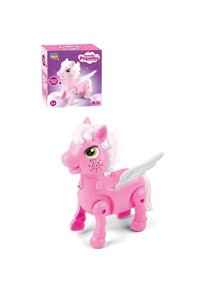Işıklı Sesli Pilli Yürüyen Unicorn Pony At - Mavi