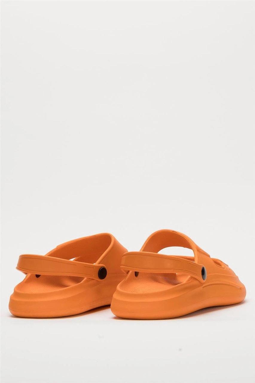 Liger Unisex Ortopedik Deniz Havuz Terliği Sandalet Turuncu Turuncu