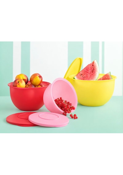 Tupperware Eco Set 3 Lü 1 Adet 4,3 1 Adet 2,5 Lt 1adet 1,3 Lt Çok Renkli