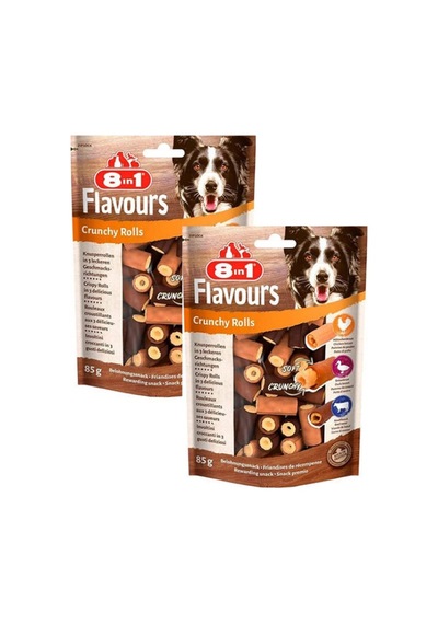 8in1 Flavours Crunchy Rolls Kıtır Köpek Ödül Maması 85gr X 2 Adet