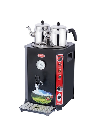 Işıkgaz Silverinox Elit Jumbo 23 Litre 2 Demlikli Çay Kazanı Makinesi