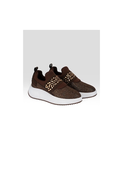 Tw Tonny White Tokyo176-1-112 Taşlı Spor Sneaker Ayakkabı Kahverengi
