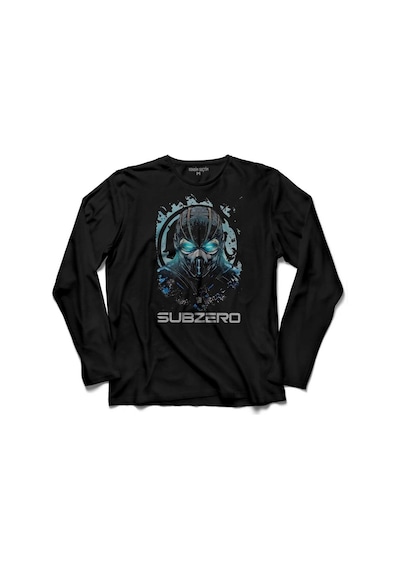 Mortal Kombat Sub Zero Logo Uzun Kollu Tişört (512929261)