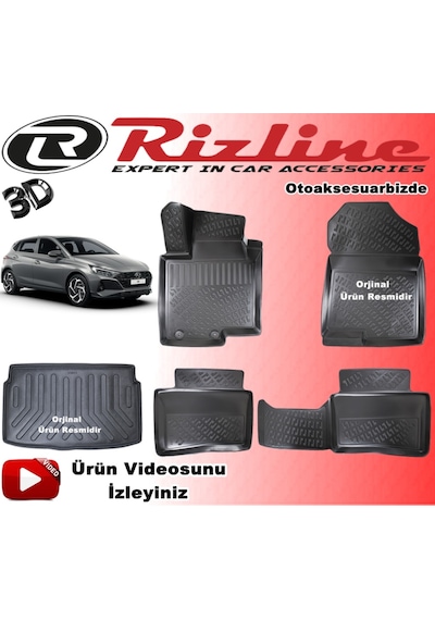 Hyundai I20 3D Havuzlu Paspas+Bagaj Havuzu 2020 Sonrası Rizline N11.13886