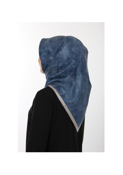 Aker Mavi Laci Ipek Krep Saten Eşarp 7208701-324
