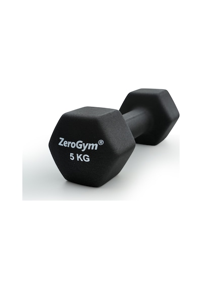 Zerogym Neopren Kaplı İçi Demir Dambıl 5 Kg Siyah 1 Adet