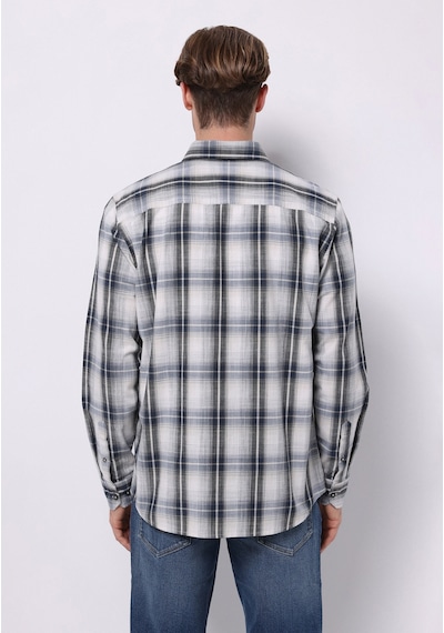 Colin's Colins Regular Fit Shirt Neck Ekoseli Erkek Gri Uzun Kol Gömlek Cl1075650 Q1.v1 Grc Gray Check