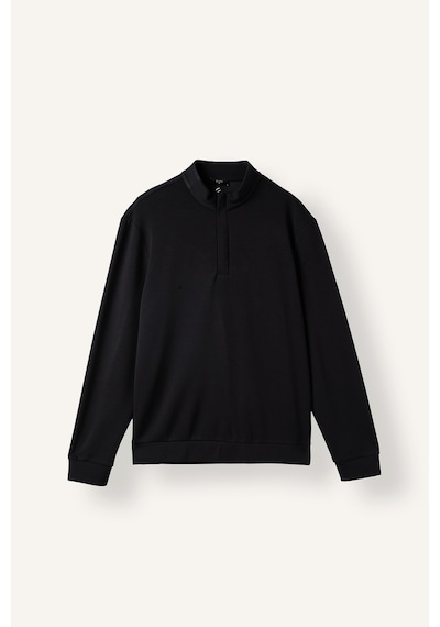 Defacto Regular Fit Dik Yaka Yarım Fermuarlı Sweatshirt F2821ax25aubk81 Siyah