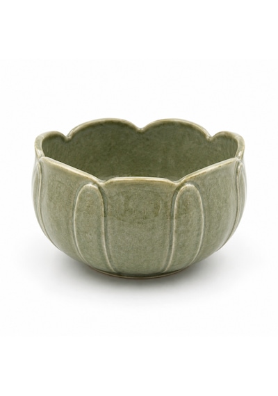 Herbarius 8 Parça Lotus Desenli Adaçayı Yeşili Renk Matcha Çayı Hazırlama Seti - Geleneksel Japon Matcha Seti