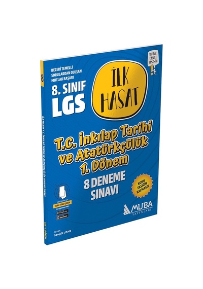 2023 8.Sınıf LGS 1.Dönem T.C. İnkılap Tarihi ve Atatürkçülük İlk Hasat 8 Deneme- Muba Yayınları