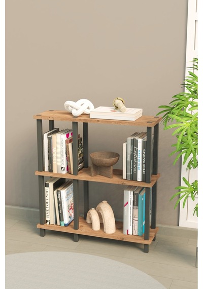 Mirada 3 Katlı Modern Kitaplık Dekoratif Çok Amaçlı Kitaplık Ve Organizer Çok Raflı Düzenleyici - Meşe Kahverengi Mirada 3 Katlı Modern Kitaplık Dekoratif Çok Amaçlı Kitaplık Ve Organizer Çok Raflı Düzenleyici - Meşe Kahverengi
