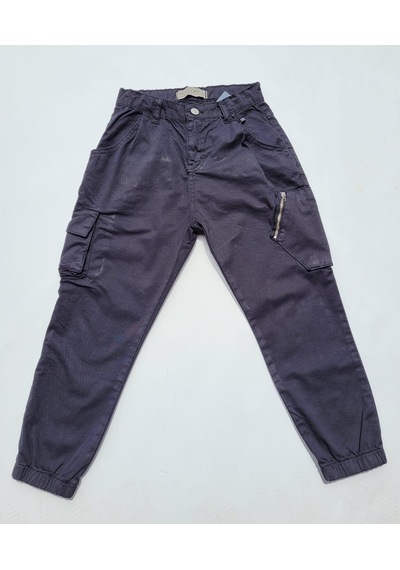 Jack Lions Erkek Çocuk Paçası Lastikli Kargo Cepli Pantolon-7799-siyah Siyah