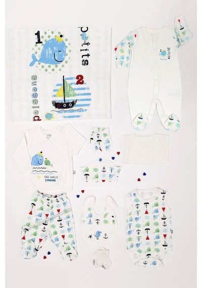 İmaj Baby Unisex Bebek Hastane Çıkış Seti 10 Lu Açık Bej