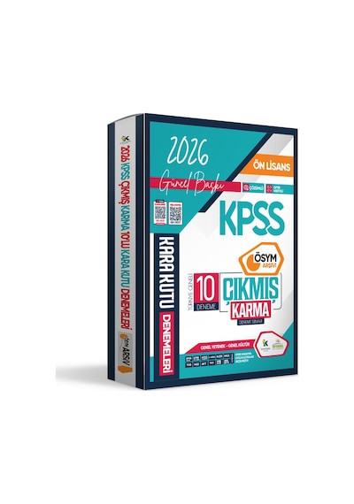 2026 KPSS Önlisans GY-GK ÖSYM Arşivi Çıkmış Karma Kara Kutu 10lu Deneme Paketi Dijital Çözümlü