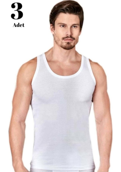 Berrak 3 Adet 1035 Erkek Modal Yazlık Ince Atlet - - Atlet,fanila - Beyaz - Xxl-60 001