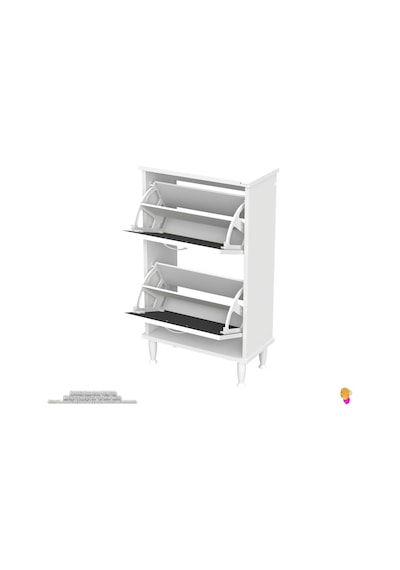 Modilayn Umay Kapı Önü 52x 90x 26 Cm Lik 2 Düşer Kapak 4 Göz Bölmeli Ayakkabılık Antrasit - Beyaz Modilayn Umay Kapı Önü 52x 90x 26 Cm Lik 2 Düşer Kapak 4 Göz Bölmeli Ayakkabılık Antrasit - Beyaz
