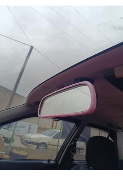 Araç İçi Dikiz Aynası Kılıfı Evrensel İç Dikiz Aynası Çerçevesi, Dekoratif Oto Aksesuar Pembe