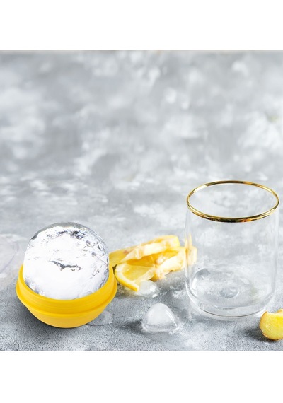 Sarı Büyük Buz Kalıbı, Yuvarlak Buz Kalıbı, Buz Küpü Kalıbı, Silikon Buz Kalıbı, Küre Buz Kalıbı Pla Diğer