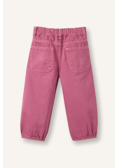 Defacto Regular Fıt Esnek Bantlı Paça Gabardin Pantolon Kız Bebek G8139a526spbr123 Bordo-br123