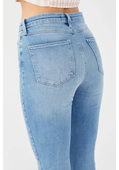 Kadın Mavi Süper Skinny Fit Jean Pantolon 001