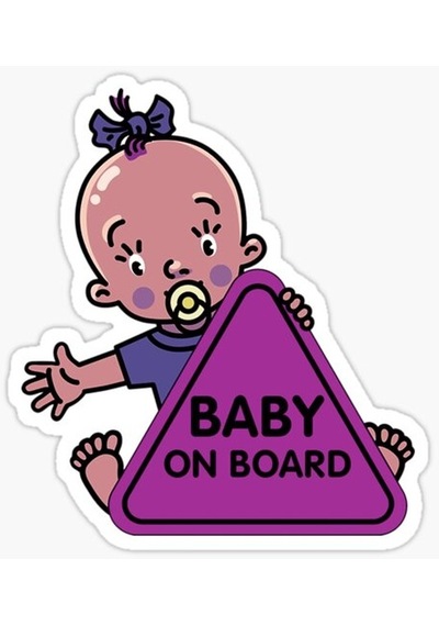 Baby On Board Arabada bebek var Araç Sticker Etiket 19CM md9