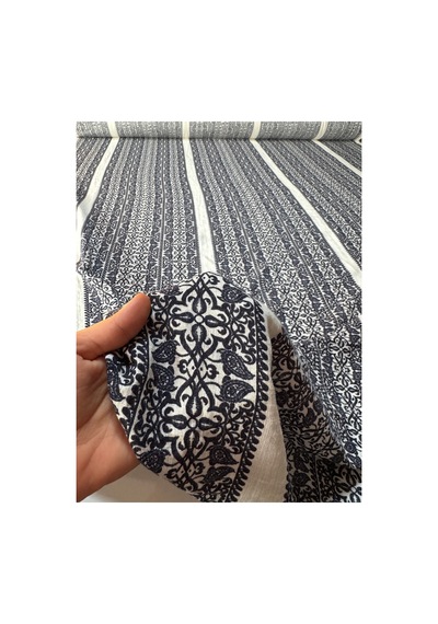En 150 Cm Pamuklu Organik Dökümlü Keten Kumaş Elbise,kimono, Çocuk Giyim -503 Lacivert