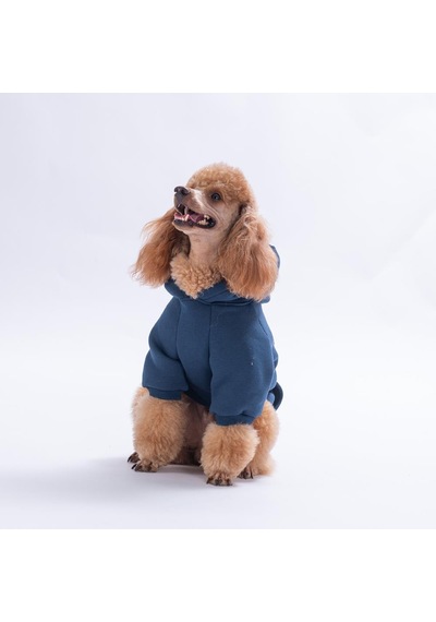Lacivert Bronx Brave Köpek Hoodie Köpek Sweat Köpek Kıyafeti Kedi Kıyafeti