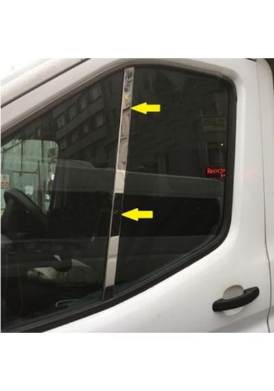 Ford Transit Uyumlu Direk Nikelajı 2 Parça 2014-2018 Paslanmaz Krom