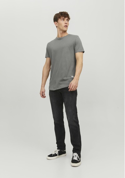 Jack & Jones Bisiklet Yaka Rahat Kesim Tişört-Noa 12113648 Sedona Sage Açık Gri
