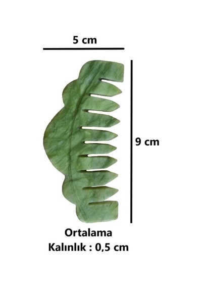 Yeşim Taşı Gua Sha Doğal Taş Tarak