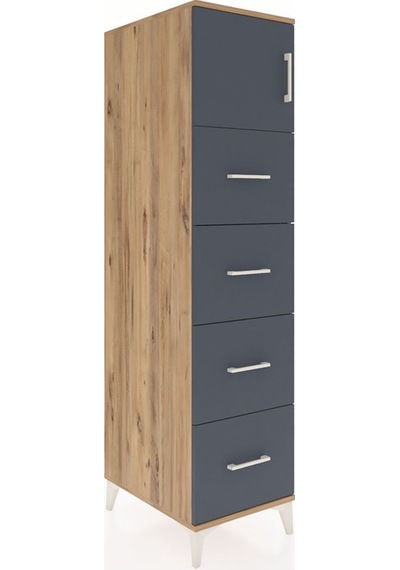 Kronos Dolap Tek Raflı 4 Çekmeceli Tek Kapaklı 44x59x182 Çam-... Çam Kronos Dolap Tek Raflı 4 Çekmeceli Tek Kapaklı 44x59x182 Çam-... Çam