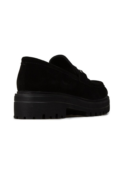 Deery Kadın Hakiki Süet Siyah Toka Detaylı Loafer - 02024zsyhe01 Siyah