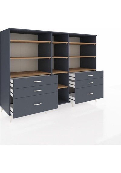 Kronos Dolap 10 Raflı 6 Çekmeceli 220x59x163 Antrasit-çam/antras Antrasit-çam/antrasit Kronos Dolap 10 Raflı 6 Çekmeceli 220x59x163 Antrasit-çam/antras Antrasit-çam/antrasit