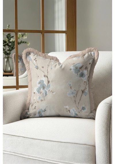 Çiçekli Soft Tonlu Saçaklı Yastık Kılıfı - Romantik Botanik Boho Bej Vizon Püsküllü Kırlent Kılıfı Sessiz Ufuk Serenat Çiçekli Soft Tonlu Saçaklı Yastık Kılıfı - Romantik Botanik Boho Bej Vizon Püsküllü Kırlent Kılıfı Sessiz Ufuk Serenat
