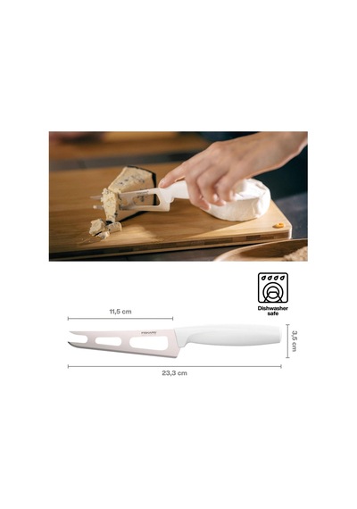Fiskars Peynir Bıçağı, Toplam Uzunluk: 24 Cm, Yüksek Kaliteli Çelik/plastik, Beyaz, Fonksiyonel Form, 1015987 Diğer