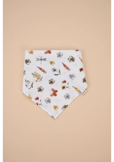 E&f Store Organik Sertifikalı Çift Katlı Müslin Mama Önlüğü Ve %100 Pamuk Hardal Sarısı Emzik Askısı Seti Çok Renkli
