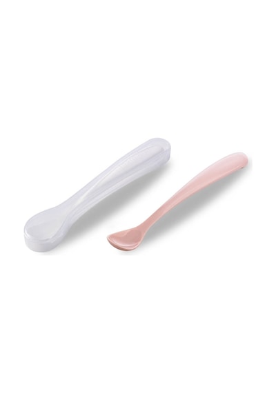 Mamajoo 2 X Beslenme Kaşığı Powder Pink & Saklama Kutusu Pembe