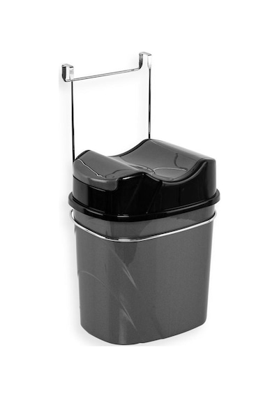 Geseus SF008 Mutfak Dolap İçi Askılı Geçmeli Pratik Kapak Çöp Kovası 8,5 L Gri
