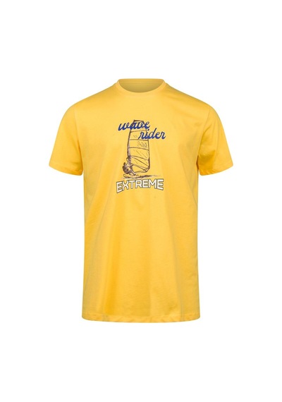 2as Alex Baskılı Erkek Sıfır Yaka T-shirt 042 Sarı