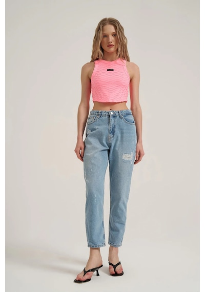 Olla Collection Etiket Detaylı Atlet Pembe Pembe