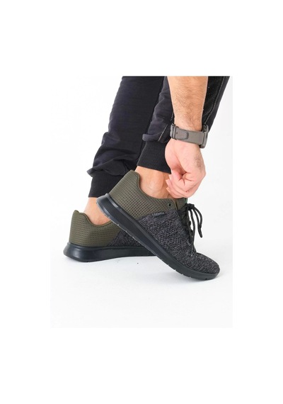 Supermark North Of Wild Mustang Tekstil Ultra Comfort Memory Foam Phylon Erkek Spor Ayakkabı 45003 Haki - Siyah