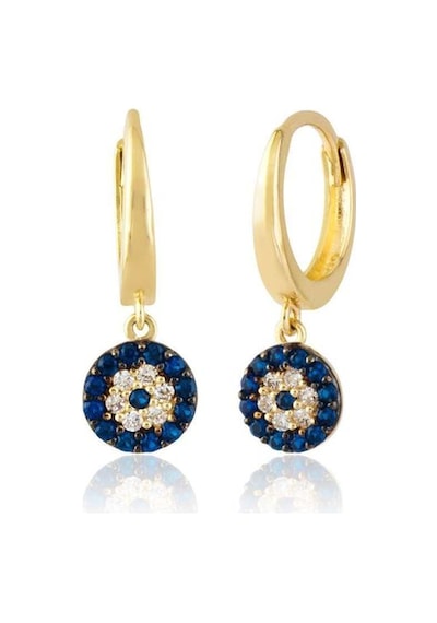 Sembol Gold Nazarboncuk Sallantılı Altın Küpe