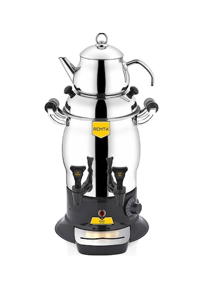 Remta R25 Mini Çift Demlikli Çay Makinesi 5 Lt 40 Bardak Demlik Dahildir - Gri