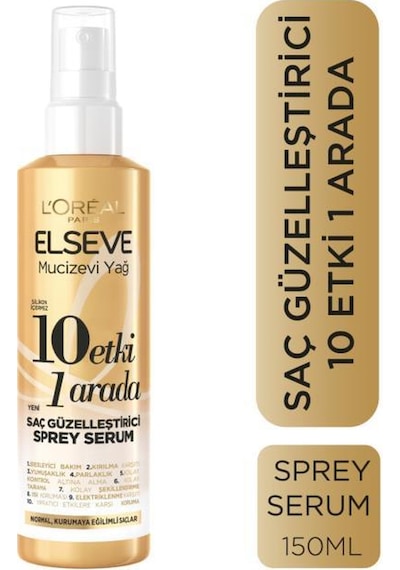 Elseve Mucizevi Yağ Besleyici Bakım Şampuanı 300 ML + 10 Etki 1 Arada Saç Güzelleştirici Sprey 100 ML