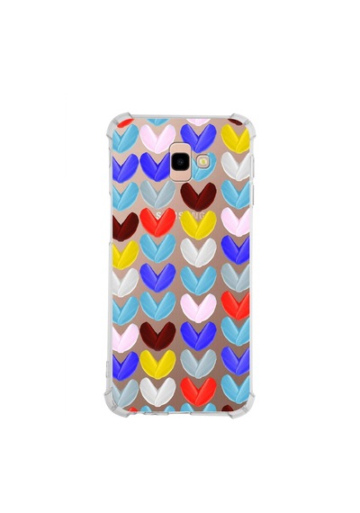 Prinrify Samsung Galaxy J4+ Plus Uyumlu Water Color 1 Baskılı Şeffaf Köşe Korumalı Antişok Kılıf