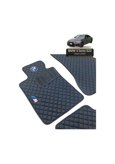 Oto Halı Paspas Bmw 4 Serisi G22 2020-2025 Uyumlu M Performance M Teknik Sport Kaymaz & Şık Tasarım - Tasarım 6
