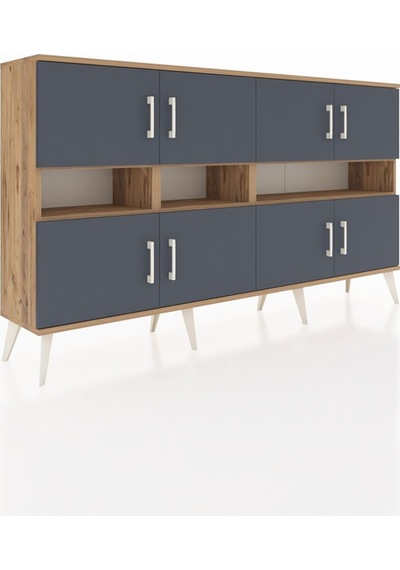 Arges Konsol 8 Raflı 8 Kapaklı 176x30x99 Çam-antrasit/çam Antrasıt/atlas Çam - Atlas Çam Arges Konsol 8 Raflı 8 Kapaklı 176x30x99 Çam-antrasit/çam Antrasıt/atlas Çam - Atlas Çam