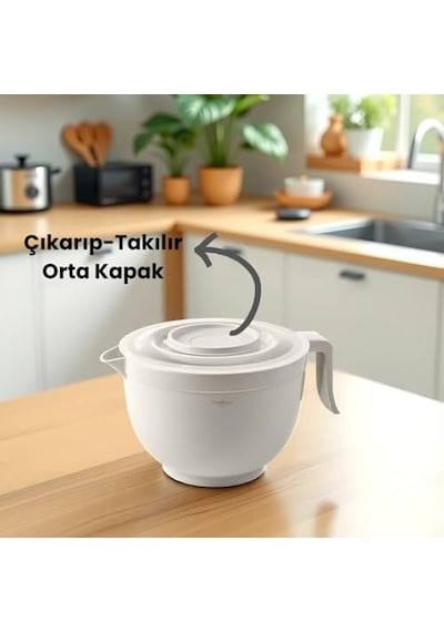 Maske Karıştırma Kabı -3 Lü Set Silikonlu Kırılmaz Gri Renk Çok Renkli